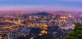 Korea,Panorama of Seoul City Skyline , South Korea Royalty Free Stock Photo