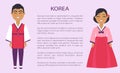 Korea and Representatives on Vector Illustration