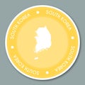 Korea, Republic of label flat sticker design.