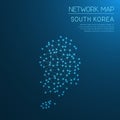 Korea, Republic of network map.