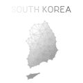 Korea, Republic of polygonal vector map.