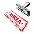 Korea rubber stamp