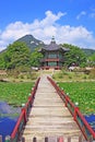 Korea Seoul Gyeongbokgung Palace, Hyangwonjeong Royalty Free Stock Photo