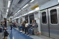 Korea metro train compartment