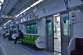 Korea metro train compartment