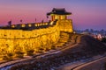 Korea,Sunset at Hwaseong Fortress in Suwon, South Korea