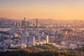 Korea,Sunset of Seoul City Skyline