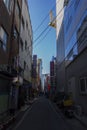 Korea street in blue and black contrast
