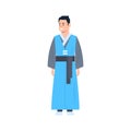 Korea Traditional Clothes Man Wearing Ancient Costume Isolated Asian Dress Concept Royalty Free Stock Photo