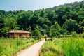 Korea traditional house with green forest at Wolmi Park Traditional Garden in Incheon, Korea