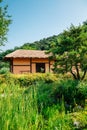 Korea traditional house with green forest at Wolmi Park Traditional Garden in Incheon, Korea
