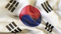 Korea, Waiving Flag of South Korea