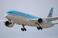 Korean Air Boeing 787-9 Dreamliner Close-Up View Royalty Free Stock Photo