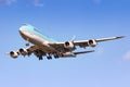 Korean Air Cargo Boeing 747 airplane at Frankfurt FRA Royalty Free Stock Photo