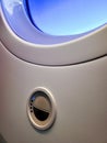 Korean Airlines A380 onboard Electronically Dimmable (Electrochromic) Window and adjustment switch