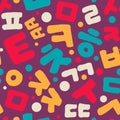 Korean alphabet pattern