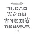 Korean alphabet set Royalty Free Stock Photo