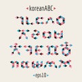 Korean alphabet set Royalty Free Stock Photo