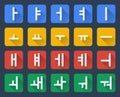 Korean alphabet set