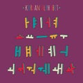 Korean alphabet set Royalty Free Stock Photo