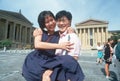 Korean-American couple at the Philadelphia Museum