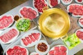 Korean barbecue or Yakiniku in japanese style Royalty Free Stock Photo