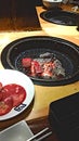 Korean barbeque bbq restaurant wagyu kobe in Tokyo indoor charcoal