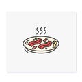 Korean bbq color icon Royalty Free Stock Photo