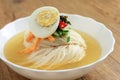 Korean Cold Noodle Soup or Naengmyeon