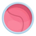 Korean collagen patches icon, cartoon style