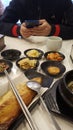 Korean complete menue for lunch Royalty Free Stock Photo