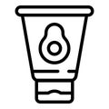 Korean cosmetics cream tube icon, outline style Royalty Free Stock Photo