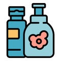 Korean cosmetics icon vector flat