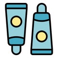 Korean cosmetics skin cream tube icon vector flat Royalty Free Stock Photo