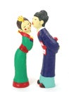 Korean couple dolls Royalty Free Stock Photo