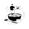 Korean cuisine abstract concept vector illustration