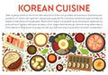 Korean cuisine banner template with text, delicious asian food