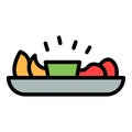 Korean culture food icon vector flat