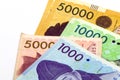 Korean Currency. Royalty Free Stock Photo