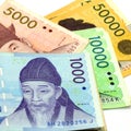 Korean Currency. Royalty Free Stock Photo