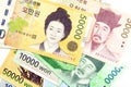 Korean Currency. Royalty Free Stock Photo