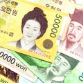 Korean Currency. Royalty Free Stock Photo
