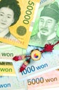Korean Currency. Royalty Free Stock Photo