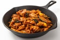 Korean Dakgalbi on white background