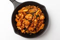 Korean Dakgalbi on white background