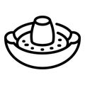 Korean dining icon, outline style