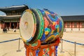 Korean drum in Gyeongbokgung, also known as Gyeongbokgung Palace or Gyeongbok Palace, the main royal palace of Joseon dynasty