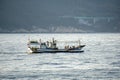 Korean fishing boat sails pass shore line in the internal waters territory