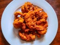 Korean food concept, Crispy Korean fried chicken