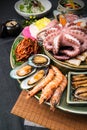 Korean food, Seafood dishes Royalty Free Stock Photo